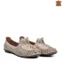 Ниски дамски летни обувки в бежово от естествена кожа 21184-2