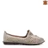 Ниски дамски летни обувки в бежово от естествена кожа 21184-2
