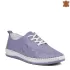 Дамски ежедневни обувки с равна подметка в лилав цвят 21233-3