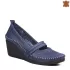 Удобни дамски сини пролетно летни обувки с платформа 21275-1