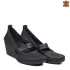 Удобни дамски черни пролетно летни обувки с платформа 21275-2