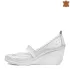 Удобни дамски бели пролетно летни обувки с платформа 21275-3