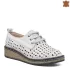 Бели пролетно-летни дамски обувки с връзки 21292-2