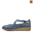 Сини дамски пролетно-летни обувки на малка платформа 21297-1