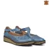 Сини дамски пролетно-летни обувки на малка платформа 21297-1