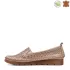 Бежови дамски летни обувки от естествена кожа без връзки 21307-2