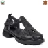 Български черни дамски летни обувки от естествена кожа 21399-1