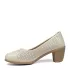 Бежови дамски летни обувки от еко кожа на среден ток 23286-1