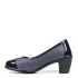 Сини дамски летни обувки от еко кожа на среден ток 23286-2
