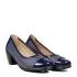 Сини дамски летни обувки от еко кожа на среден ток 23286-2