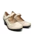 Дамски обувки на среден ток с дупки в бежово 23287-1