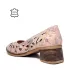 Розови дамски обувки с отворени пръсти на ток 23851-8