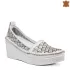 Дамски летни обувки с платформа в бял цвят 23855-1