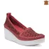 Дамски летни обувки с платформа в червен цвят 23855-2