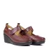 Дамски обувки с велкро в бордо на платформа 23863-3