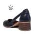 Тъмносини пролетно-летни дамски обувки на ток 24038-2