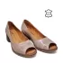 Дамски обувки с отворени пръсти в цвят пудра 24041-3