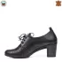 Български черни летни дамски обувки на ток 24049-2