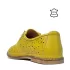 Жълти летни дамски обувки с връзки на равна подметка 24064-2