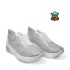 Български дамски пролетни обувки в бяло и сребристо 24095-1