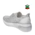 Български дамски пролетни обувки в бяло и сребристо 24095-1