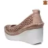 Дамски летни обувки с платформа в бледо розов цвят 24142-1