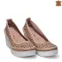 Дамски летни обувки с платформа в бледо розов цвят 24142-1