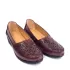 Дамски обувки с перфорация от еко кожа в бордо