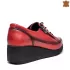 Дамски ежедневни обувки с платформа червени 21007-1