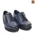 Сини дамски обувки на платформа 21007-3