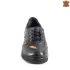 Черни дамски обувки с връзки на платформа 21027-5