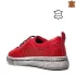 Червени дамски кожени спортни обувки 21067-3