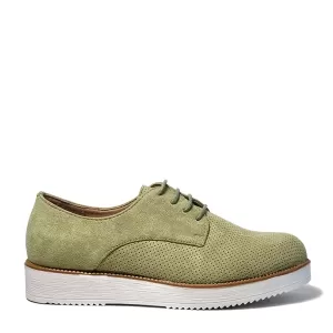 Зелени равни велурени дамски обувки 21069-3...