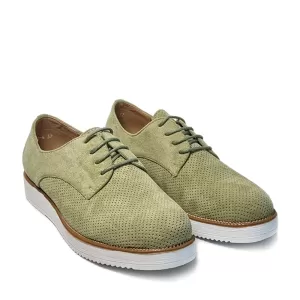 Зелени равни велурени дамски обувки 21069-3...
