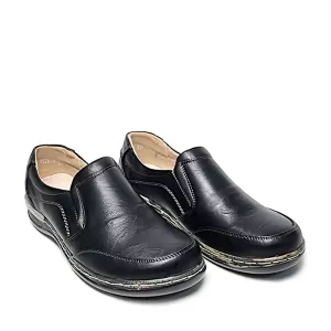 Черни ниски дамски обувки с ластици 21082-1...