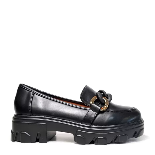 Модерни черни дамски обувки от еко кожа 21085-1