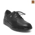 Ниски черни дамски обувки от естествена кожа - 21099-1
