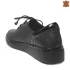 Ниски черни дамски обувки от естествена кожа - 21099-1