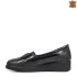 Дамски ежедневни обувки от естествена кожа черни 21100-2