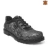 Ниски дамски обувки от ефектна естествена кожа 21101-1