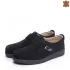 Ниски дамски обувки от естествен велур с велкро в черно 21105-1