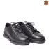 Дамски ежедневни обувки на равно ходило в черен цвят - 21110-2