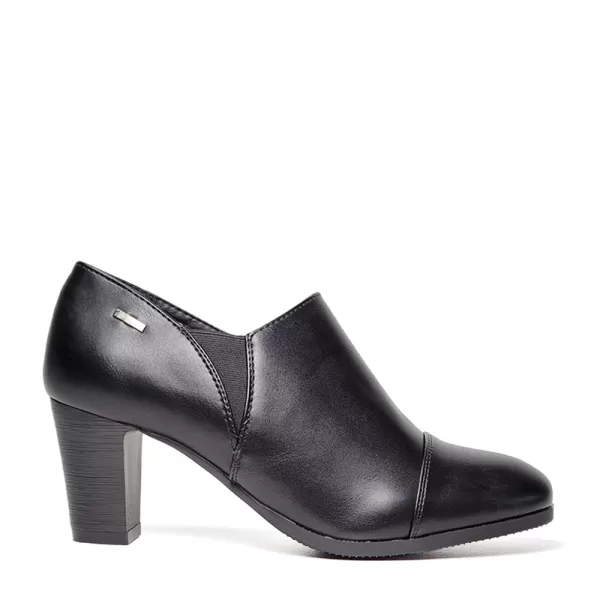 Дамски ежедневни обувки на ток в черен цвят - 21114-1