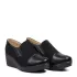 Черни дамски ежедневни обувки от еко набук на платформа 21123-2