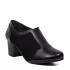 Черни дамски ежедневни обувки от еко набук на ток 21124-1