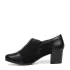 Черни дамски ежедневни обувки от еко набук на ток 21124-1