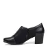 Черни дамски ежедневни обувки от еко кожа на ток 21124-2