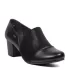 Дамски ежедневни обувки от еко кожа в черно на ток 21125-1