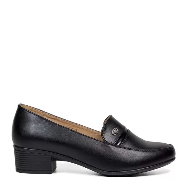 Дамски ежедневни обувки на ток черни 21126-1
