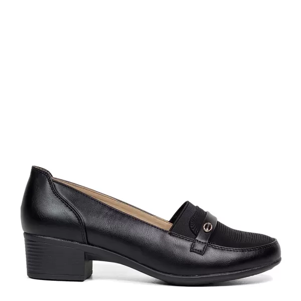 Дамски ежедневни обувки на нисък ток черни 21127-1